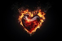 Heart fire illuminated creativity. AI generated Image by rawpixel.