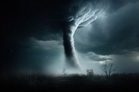 Outdoors tornado nature storm. AI generated Image by rawpixel.