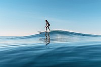 Surfing ocean swimming outdoors. 