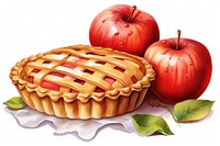 Apple pie dessert basket. AI generated Image by rawpixel.