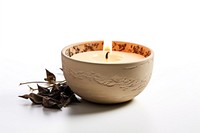 Candle porcelain flowerpot lighting. AI generated Image by rawpixel.