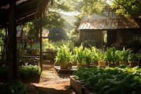 Plant architecture outdoors building. AI generated Image by rawpixel.