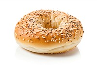 Bagel bread food white background. AI generated Image by rawpixel.
