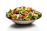 Salad plate food white background. 