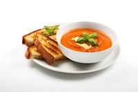 Soup tomato bread food. 