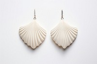 Earring seashell jewelry white. 