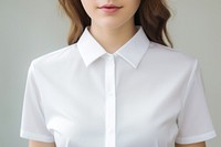 Shirt blouse white midsection. 