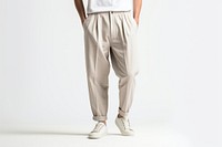 Pants khaki trousers footwear. 