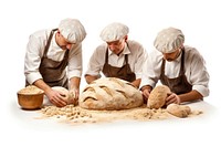 Bread adult food white background. 