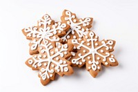 Cookie gingerbread snowflake dessert. 