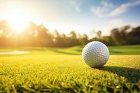 Grass field golf sunlight. 