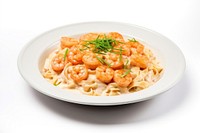 Plate shrimp pasta food. AI generated Image by rawpixel.