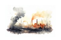 Pollution architecture factory smoke. AI generated Image by rawpixel.