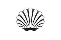 Seashell clam logo white background. 