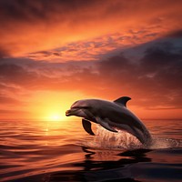 Dolphin outdoors animal mammal. AI generated Image by rawpixel.