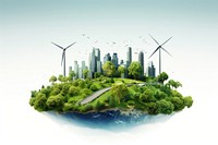 Landscape windmill outdoors turbine. AI generated Image by rawpixel.