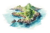 Island outdoors nature coast. AI generated Image by rawpixel.
