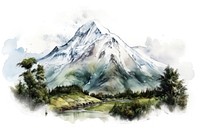 Mountain landscape outdoors painting. 