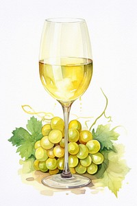 Glass wine grapes drink. AI generated Image by rawpixel.