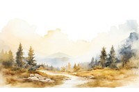 Landscape wilderness outdoors painting. .