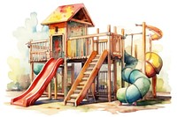 Playground architecture outdoors white background. AI generated Image by rawpixel.