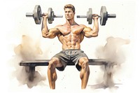 Bodybuilder exercise sports adult. 