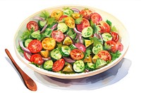 Salad dish plate food. AI generated Image by rawpixel.
