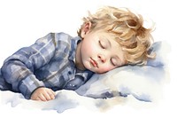 Sleeping portrait toddler baby. AI generated Image by rawpixel.