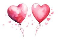 Balloon heart white background celebration. AI generated Image by rawpixel.