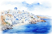 Architecture santorini building outdoors. AI generated Image by rawpixel.