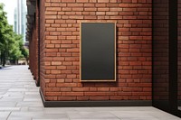 Brick wall architecture blackboard. 