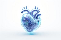 Technology heart blue accessories. 