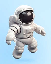 Astronaut white robot toy. 