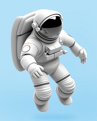 Astronaut person white robot. 