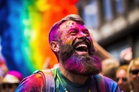 Beard festival laughing smiling. 