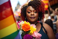 Flower flag adult woman. 