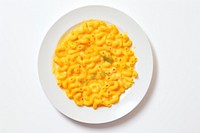 Plate food pasta white background. 