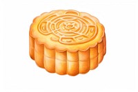 Mooncake dessert, digital paint illustration.