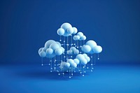 Network cloud blue technology. AI generated Image by rawpixel.
