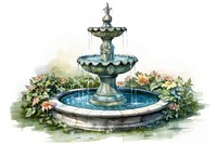 Fountain garden architecture creativity. AI generated Image by rawpixel.