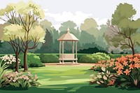 Garden architecture outdoors nature. AI generated Image by rawpixel.