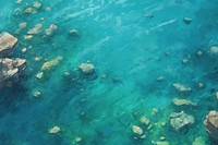Sea underwater outdoors swimming, digital paint illustration. AI generated image