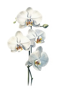 Orchid flower plant white. AI generated Image by rawpixel.