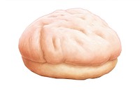 Food white background confectionery xiaolongbao, digital paint illustration. AI generated image