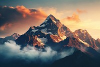 Mountain landscape panoramic outdoors. AI generated Image by rawpixel.