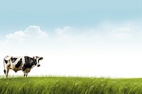 Cow grassland livestock outdoors. AI generated Image by rawpixel.