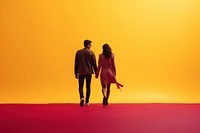 Walking adult love togetherness. AI generated Image by rawpixel.