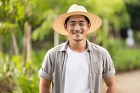 Farmer smile happy agriculture. 