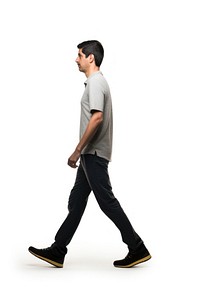 Walking footwear standing t-shirt. 