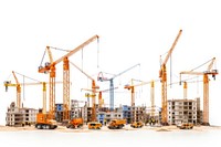 Construction vehicle construction site white background. AI generated Image by rawpixel.